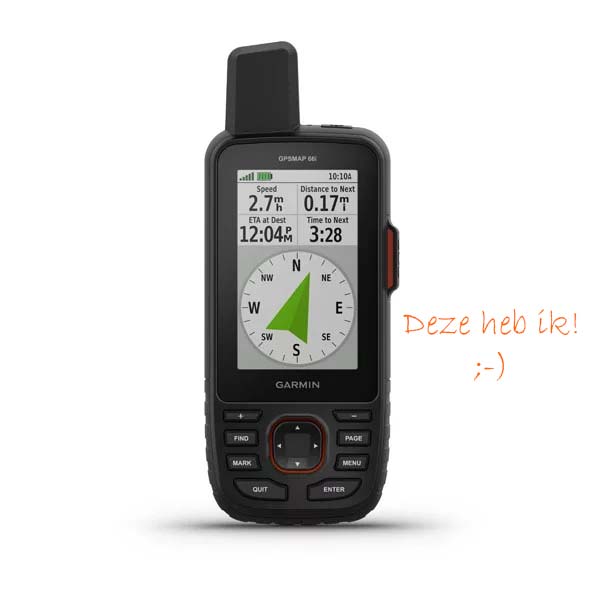 De Garmin GPSMAP 66st.