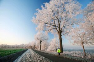 Compressie sokken hardlopen in de winter.