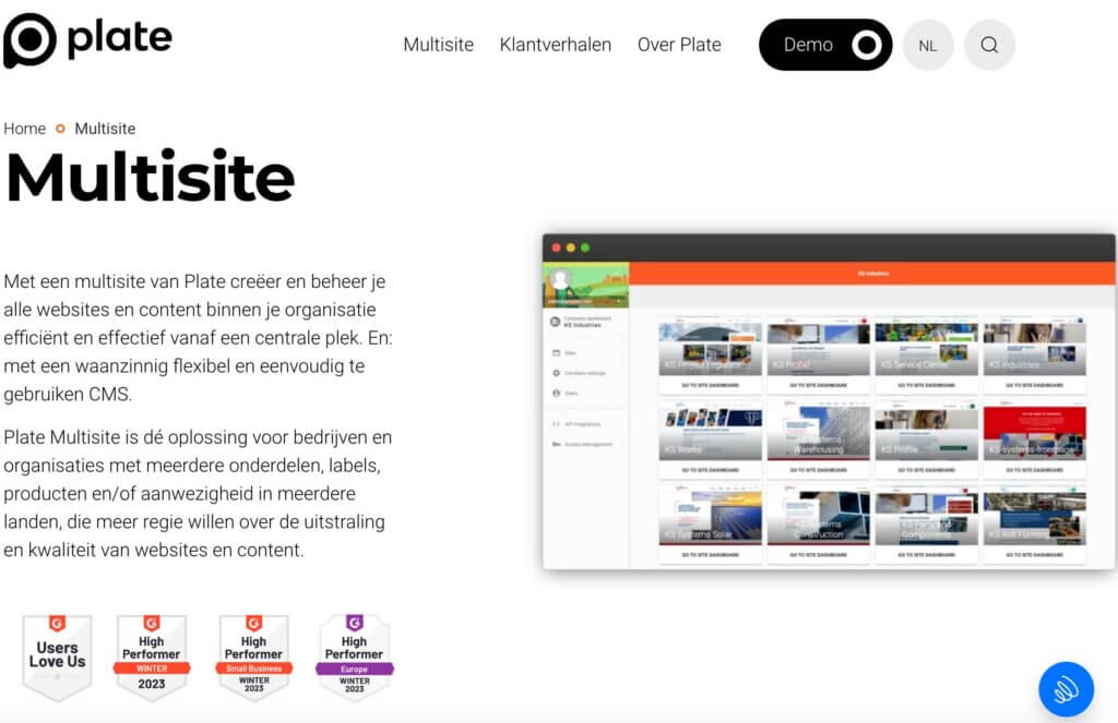 Plate Multisite is beter dan wordpress.